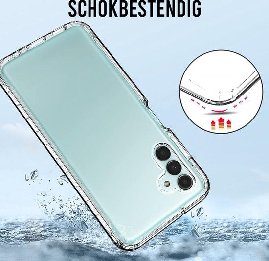 Étui 2-en-1 Podec avec protection d'écran, compatible avec le Samsung Galaxy A13 5G, étui transparent pour téléphone - Étui antichoc