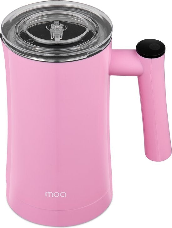 MOA Mousseur à lait - Sans BPA - Pour faire mousser et chauffer - Rose - MF1P