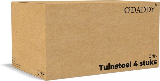 O'DADDY® Garden Chairs set of 4 - Chaise de jardin réglable - Design pliable - Chaise pliante - Chaise de camping - 7 pieds - Aluminium & Textile - Noir