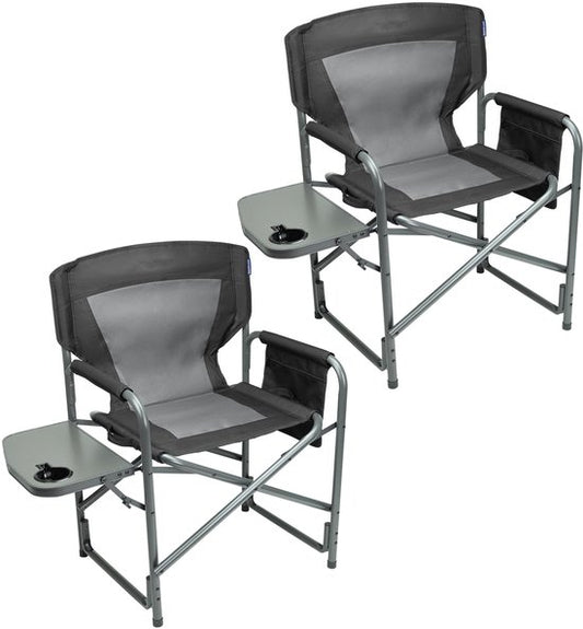 TRVLMORE Chaises de camping - Duo Pack - Pliable - Léger - Capacité de charge 120 kg - Noir