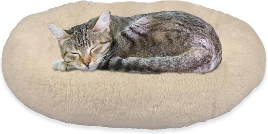 Peaceful Pooch S - panier moelleux pour chien - 58 cm de diamètre - pliable - disponible en plusieurs tailles. Panier pour chat - lavable - rembourrage amovible - soulage les articulations et les muscles - fond à picots antidérapant