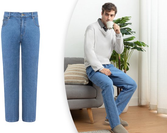 Milanoro - Jean stylé pour homme - Bleu foncé - L38 - L30