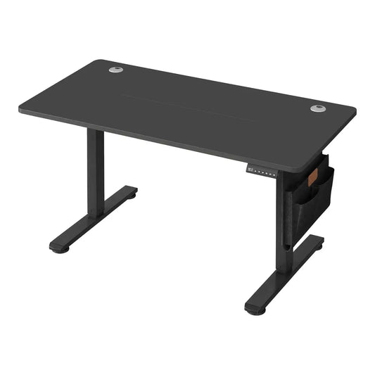 Bureau réglable en hauteur Ochama, 140 x 60 cm, avec fonction mémoire et port USB-C, noir