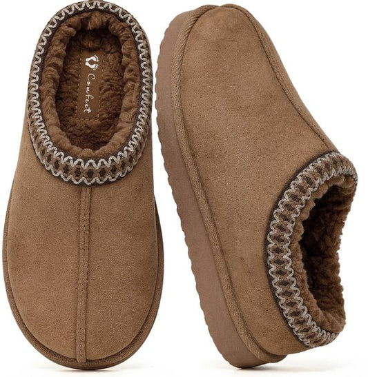 Pantoufles pour femmes - Pantoufles - Taille 42/43 - Chestnut - Antidérapantes - Comfeet