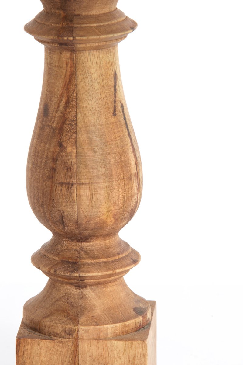 Light & Living Pied de lampe CUMANI - Bois Weather Barn - Marron - 10 x 10 x 38 cm