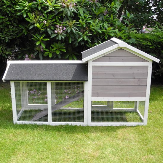 Clapier Kerbl Avoriaz - Blanc/Marron - 147 x 53 x 85 cm