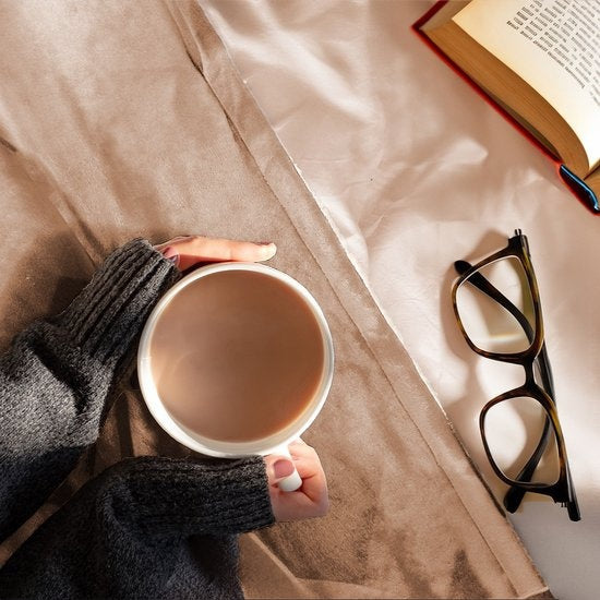 Couverture électrique Auronic - Couverture chauffante - 9 niveaux de chaleur - 1 personne - 160x120cm - Marron clair