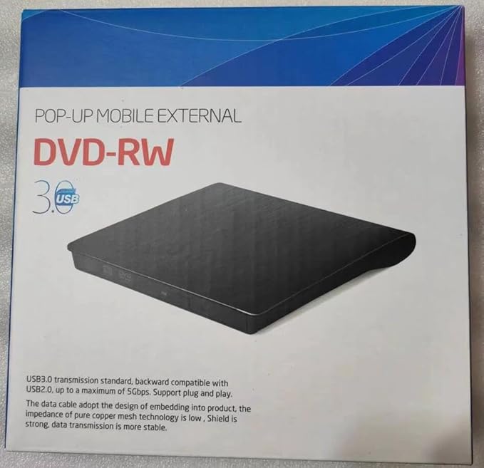 CYBERNOVA Graveur DVD externe ultra-mince USB 3.0 Type-C