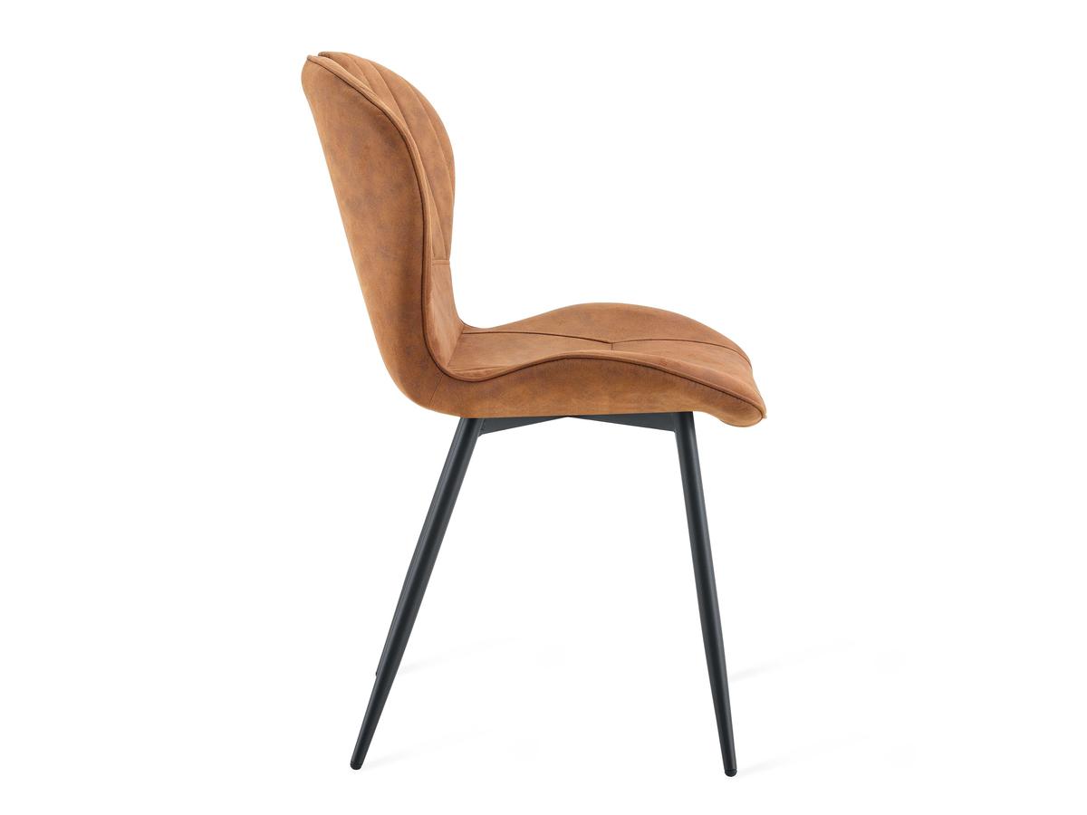Chaise de salle à manger Multifurn Sten - Micro-cuir Cognac - Lot de 2
