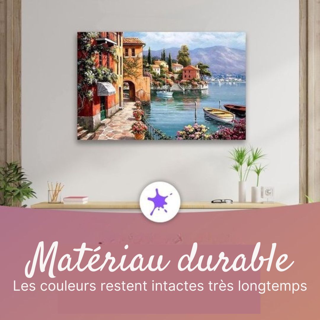 Kit de peinture à l'huile par numéro  Rubye® - Peinture sur toile murale - Inclus Peinture et Pinceaux - Coloriage par Numéros - 40x50cm - multicouleur