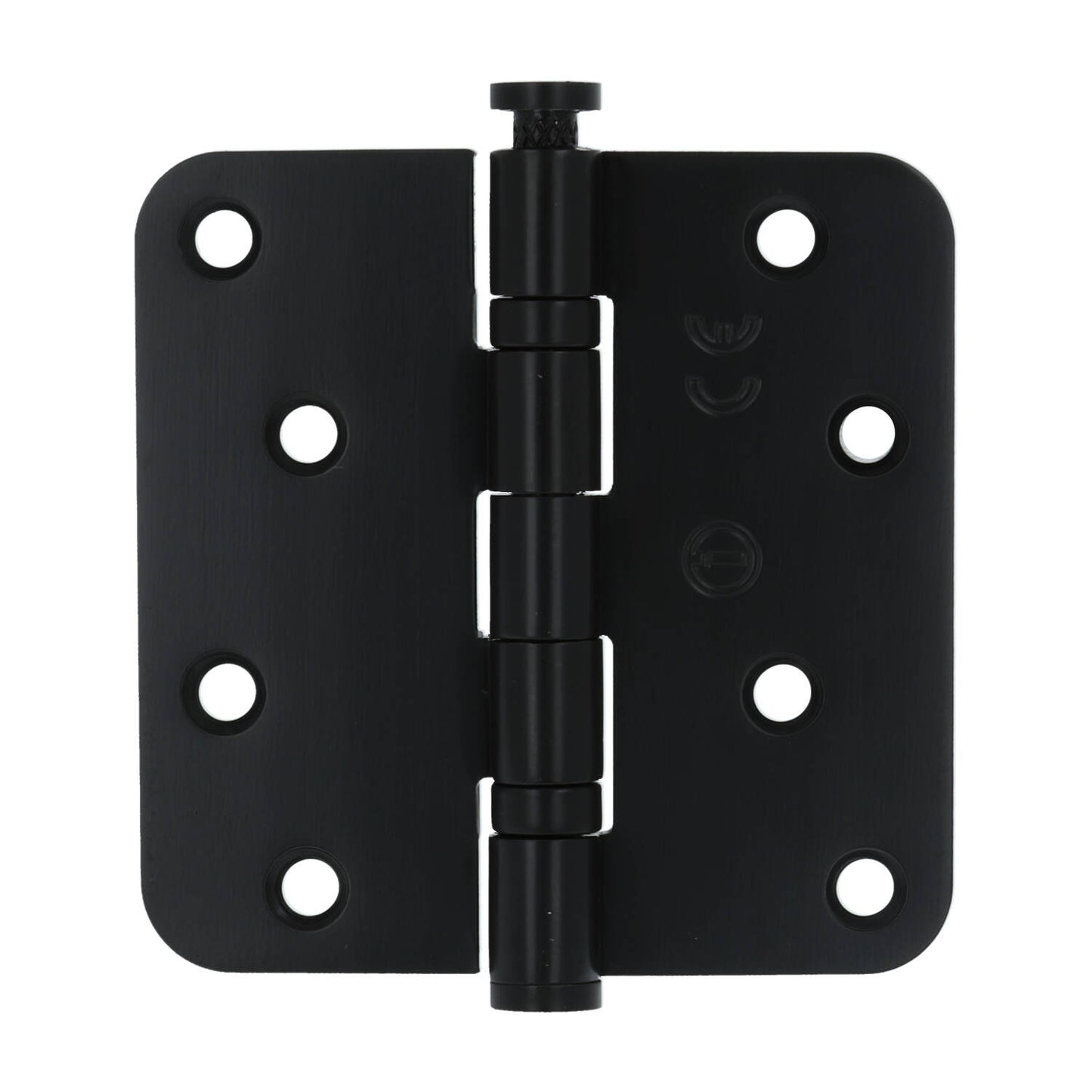 Charnière à roulement à billes Intersteel, noire - 89 x 89 mm - Angle arrondi - Acier inoxydable