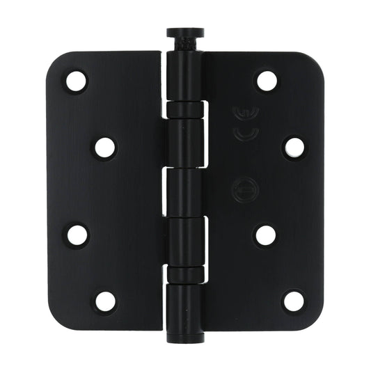 Charnière à roulement à billes Intersteel, noire - 89 x 89 mm - Angle arrondi - Acier inoxydable
