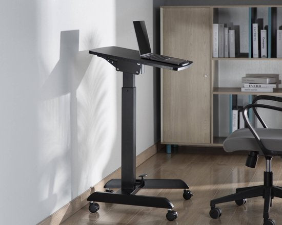 VDD Gaming - Table pour ordinateur portable - Bureau - Station assise - Station de travail - Hauteur réglable - Mobile - Support pour ordinateur portable