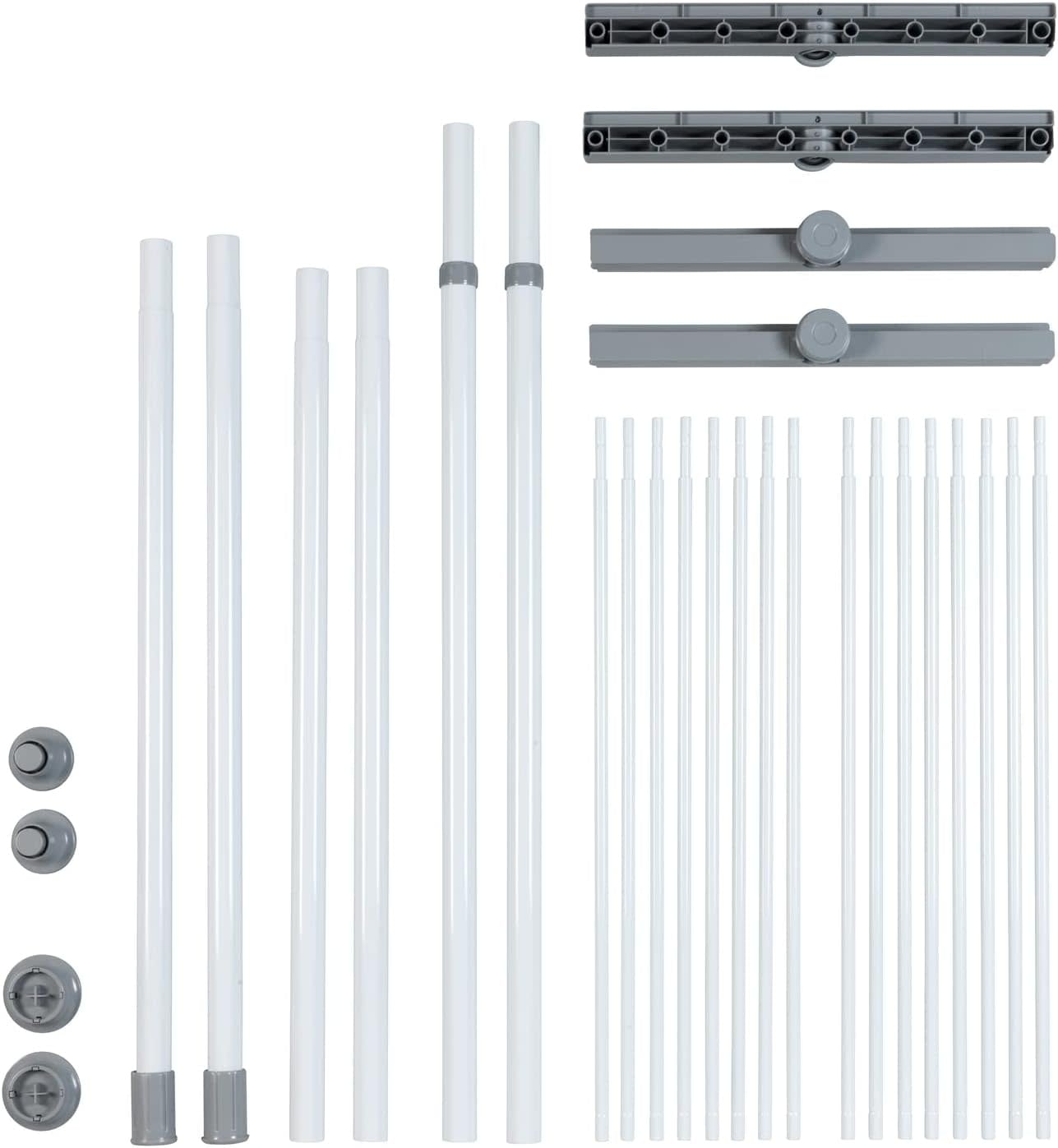 Système de penderie télescopique Wenko Herkules Twin, blanc - 73-120 x 165-300 cm