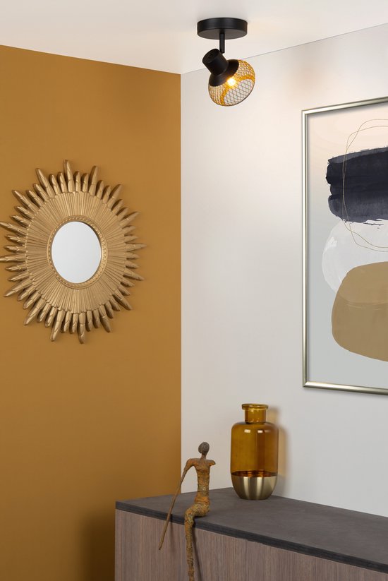 Lucide LUCAS - Spot de plafond - 1xE14 - Or mat / Laiton