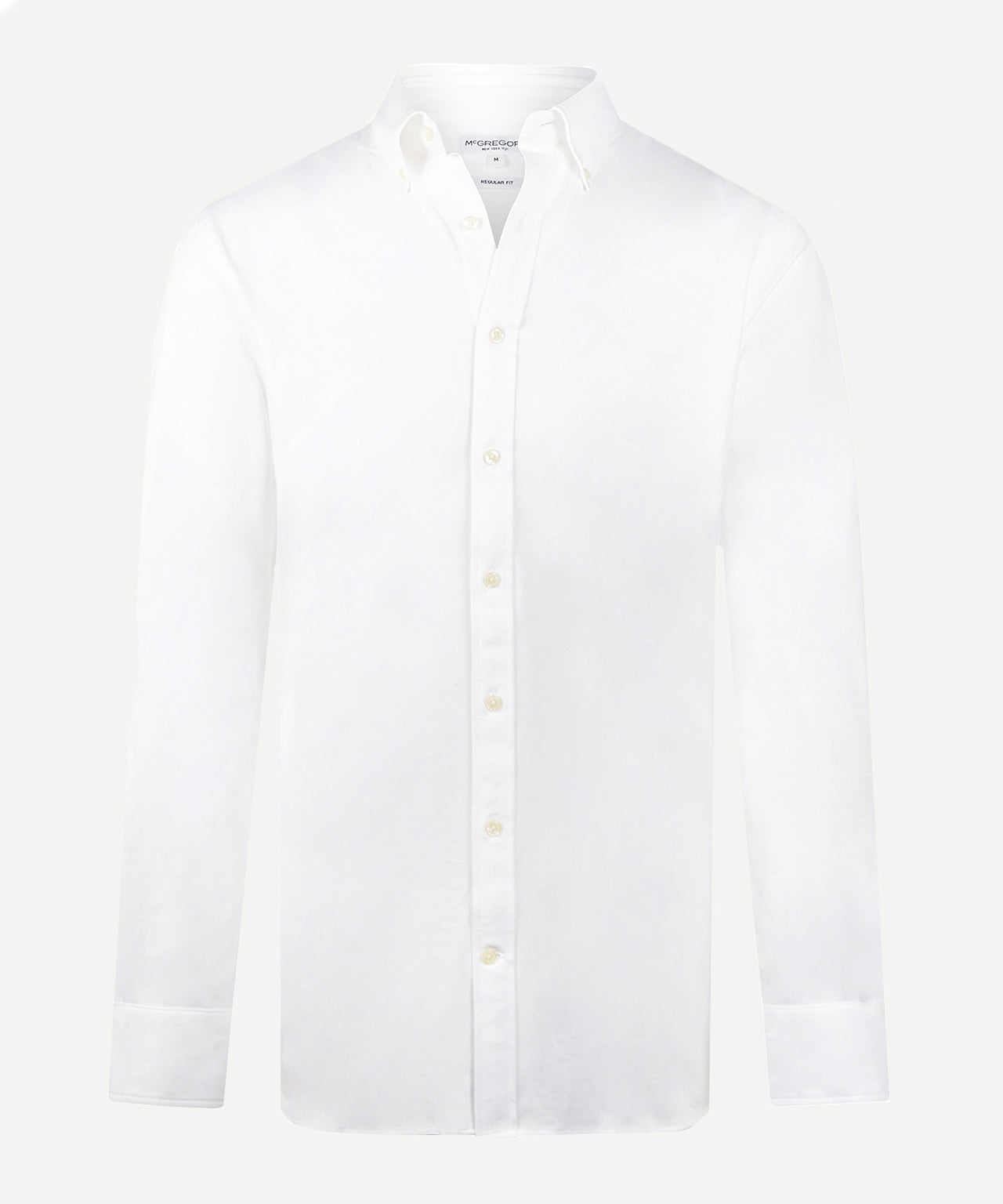 McGregor - Chemise en piqué stretch - Coupe régulière et confortable - Blanc - Taille S