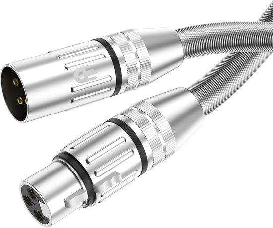 Câble XLR Drivv. Premium - Câble de microphone - Mâle vers femelle 3 broches - 3 mètres - Argent