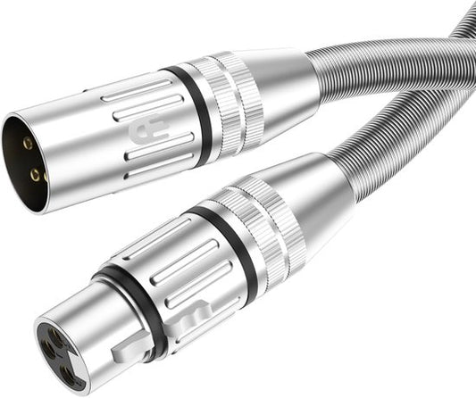 Câble XLR Drivv. Premium - Câble de microphone - Mâle vers femelle 3 broches - 3 mètres - Argent