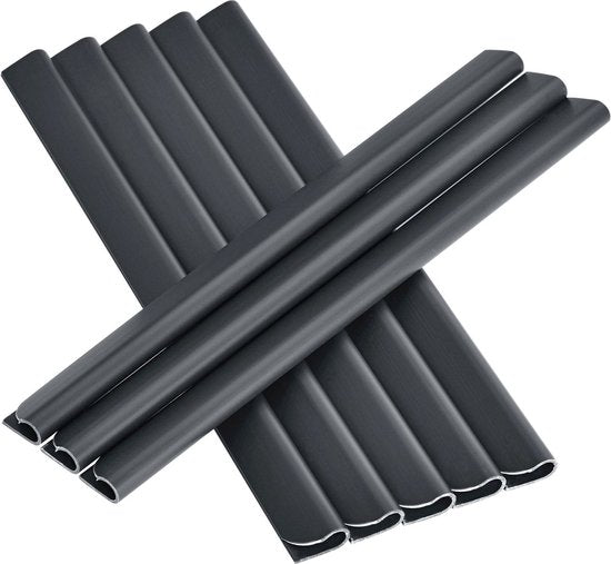 Bandes d'intimité en PVC - 3 pièces - 35 mètres - Anthracite - Clips de fixation inclus