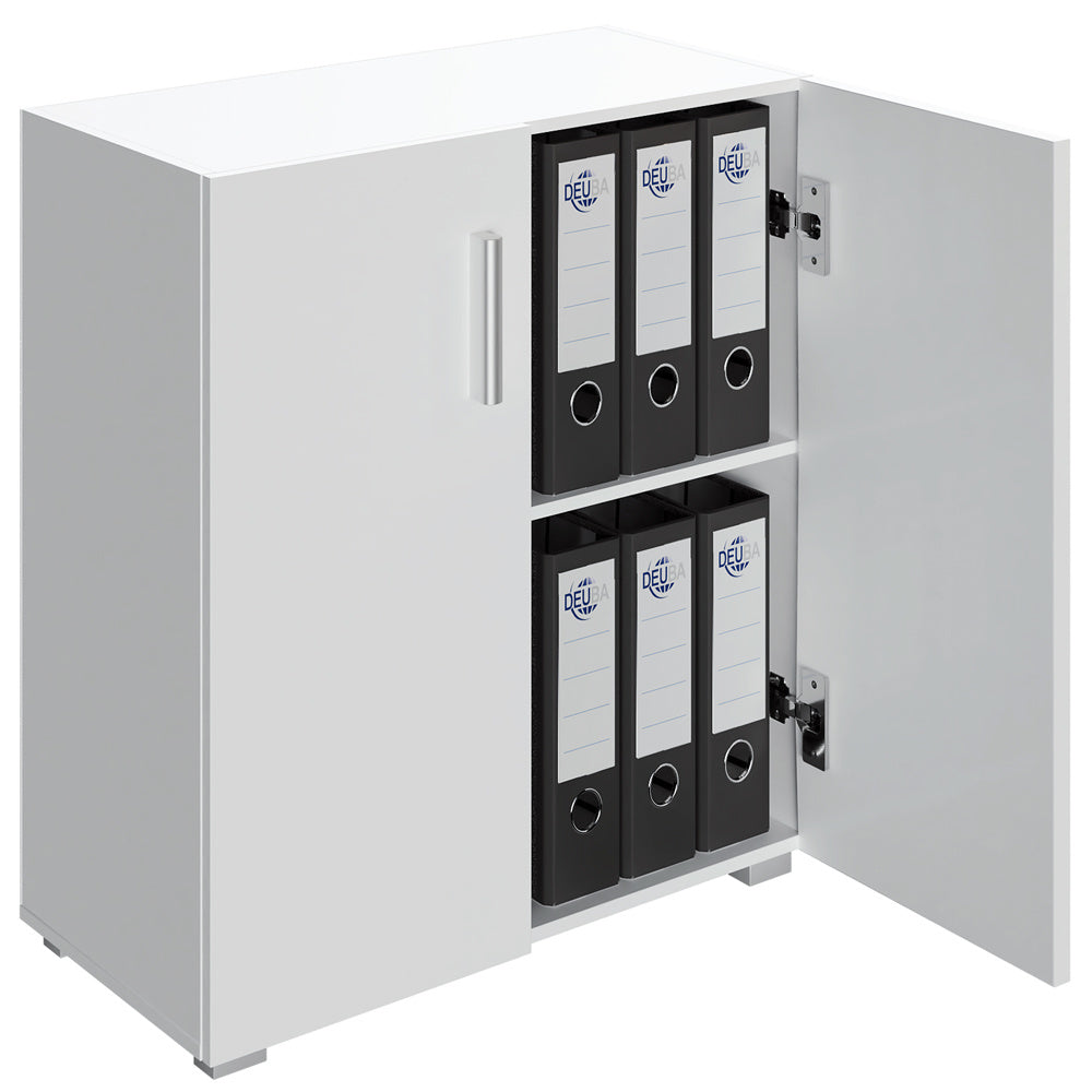 Casaria Bibliothèque Vela - 2 compartiments réglables 77x60x30 cm - Blanc