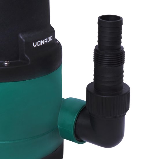 VONROC Pompe submersible/pompe à eau 300W - 6500l/h - Pour eau propre et peu sale - Avec flotteur
