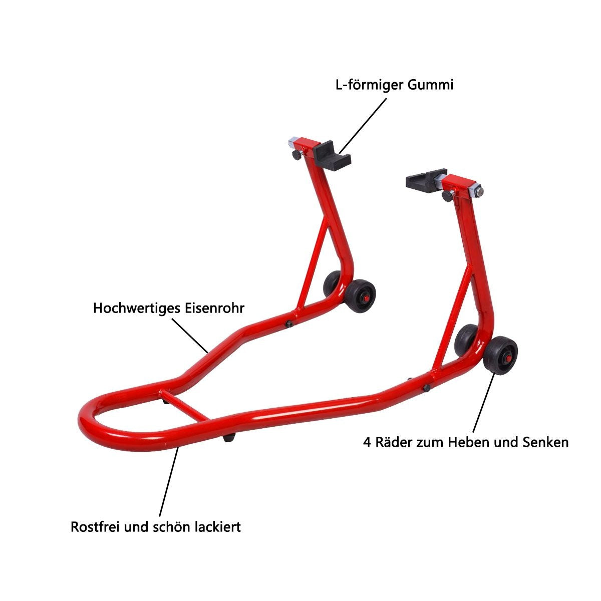 Support de réparation pour motos Coast - Roue arrière - Rouge