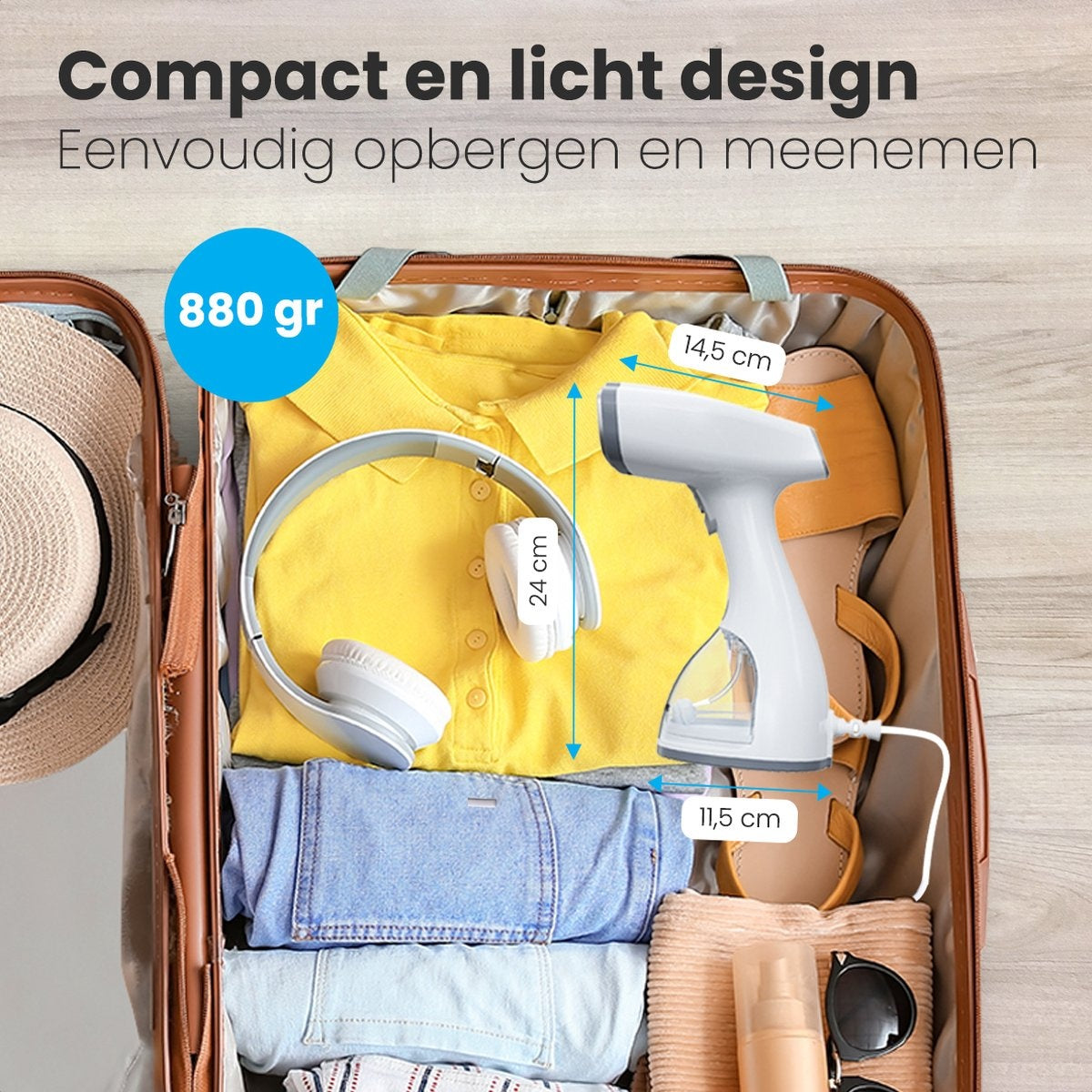 Auronic Défroisseur à linge - Défroisseur - Défroisseur à main pour vêtements et meubles - 300ml - Blanc