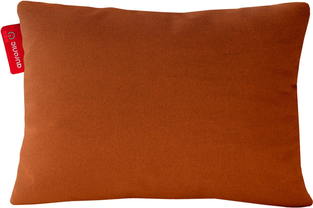 Auronic Classic Oreiller chauffant - 45x60 cm - sans fil et rechargeable - chaleur infrarouge - 3 niveaux - orange