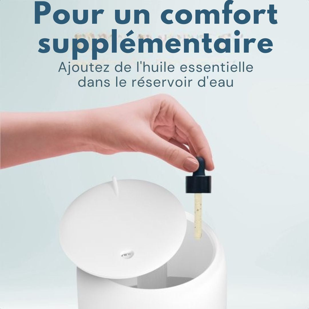 Humidificateur Auronic - 1.9L - Convient pour la chambre à coucher, la chambre de bébé, le bureau, le salon et plus encore - sans PBA - Blanc