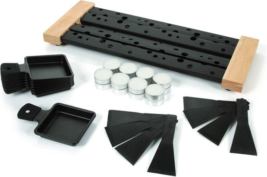 Boska Partyclette® XL - Set de gril à raclette - 8 personnes - Noir - 48x18 cm