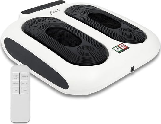 CALMENTA® - Appareil de circulation sanguine - Pour les jambes, les pieds et le dos - Appareil de massage des pieds Circulation sanguine - Leg trainer - Plaque vibrante - Appareil de massage - Neuropathie - Appareil de circulation sanguine