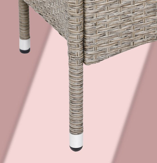 Banc de jardin Casaria Polyrattan - Coussin inclus - 143x55x88 cm Beige