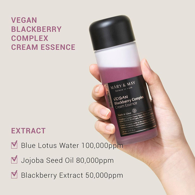 Mary&May Vegan Blackberry Complex Cream Essence - 140 ml - Crème-en-essence hydratante intense