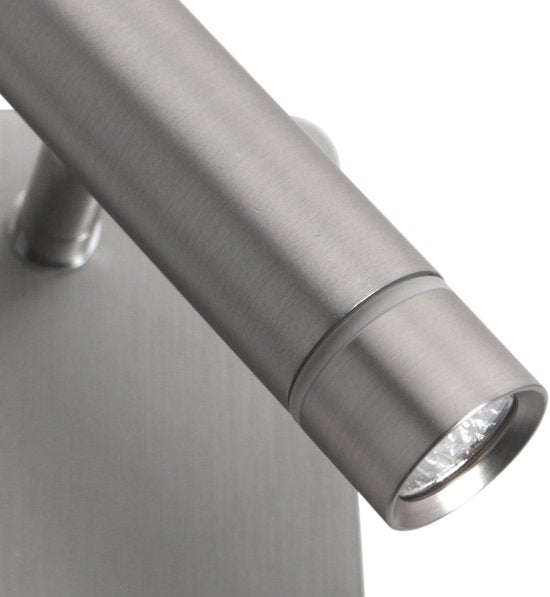 Applique murale Volari 4712ST : spot LED en acier offrant un éclairage adapté à la lecture, orientable et inclinable, Steinhauer, design moderne, 500 lumens