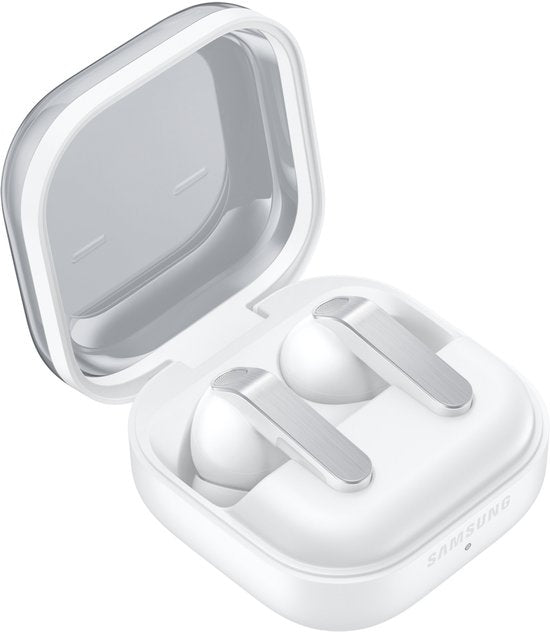 Écouteurs sans fil Samsung Galaxy Buds4 Pro - Blanc - ANC adaptatif - Double haut-parleur - Bluetooth 6.1 - IP57 - Jusqu'à 30 heures