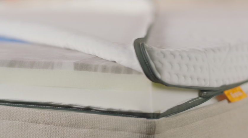 Emma AirGrid Topper 180 x 200 cm - Confort respirant et rafraîchissant en gris