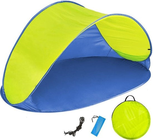Tente de plage pop up abri de plage bleu-jaune 401680