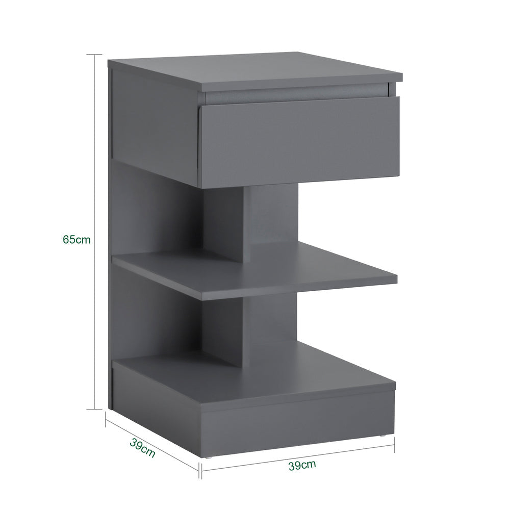 SoBuy Sideboard - Table basse avec 1 tiroir coulissant - Max. 45KG - 39 x 65 x 39 cm - Gris