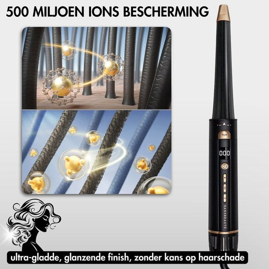 Sansbeauté® 9-in-1 Airstyler with Diffuser - Multistyler - Brosse sèche-cheveux cheveux courts - Boucleur - Styler les cheveux - Sèche-cheveux - Brosse chauffante - Brosse à boucler - Fer à boucler - Lisseur de cheveux - Brosse de coiffure - 5 en 1 Hairst