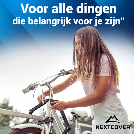 Nextcover Cadenas pliant 120cm FoldOne | Cadenas pour vélo avec trois clés | Cadenas pour vélo avec support | Cadenas pour vélos, vélos électriques, scooters électriques | SteelSecure Technology 3.0