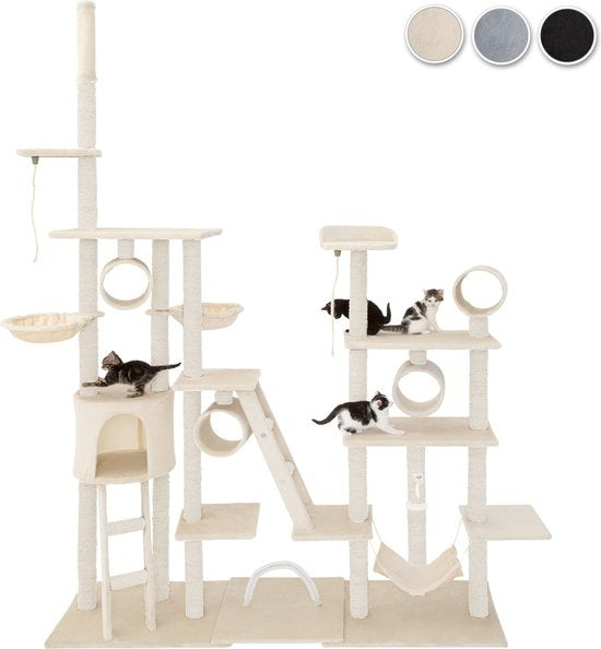 tectake® - griffoir Snooky 261cm noir - 403918 - griffoir pour chat - poteau pour chat