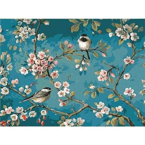 Bureau - Peinture sur Numéro Amandier en fleurs - 40x50 cm