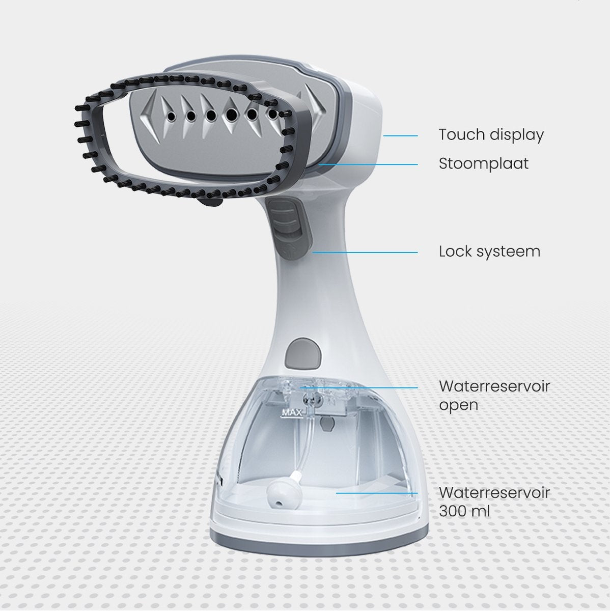 Auronic Défroisseur à linge - Défroisseur - Défroisseur à main pour vêtements et meubles - 300ml - Blanc