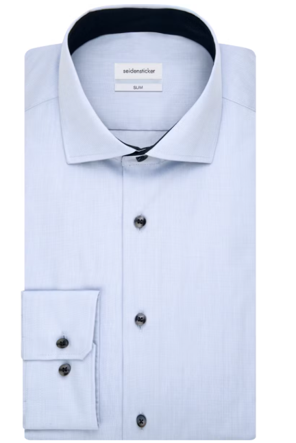 Seidensticker Business Shirt - Light Blue - Size 40 - Iron-Free & Classic Slim Fit