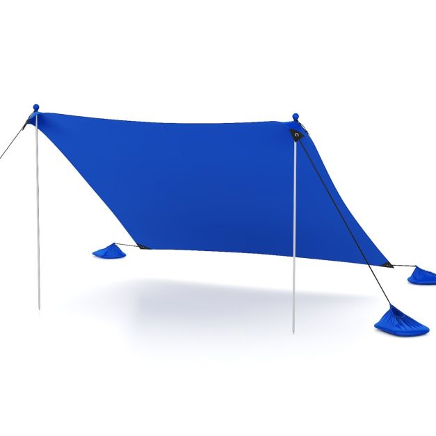 Tente de plage Coast - Portable - Anti-UV - UPF50+ - 300x300cm - Bleu