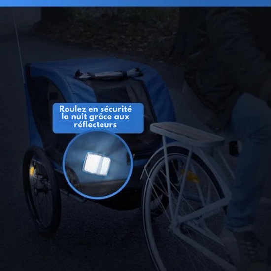 Remorque vélo pour chien - Bicycle Gear - max 40 KG - pliable et housse de pluie- Bleu