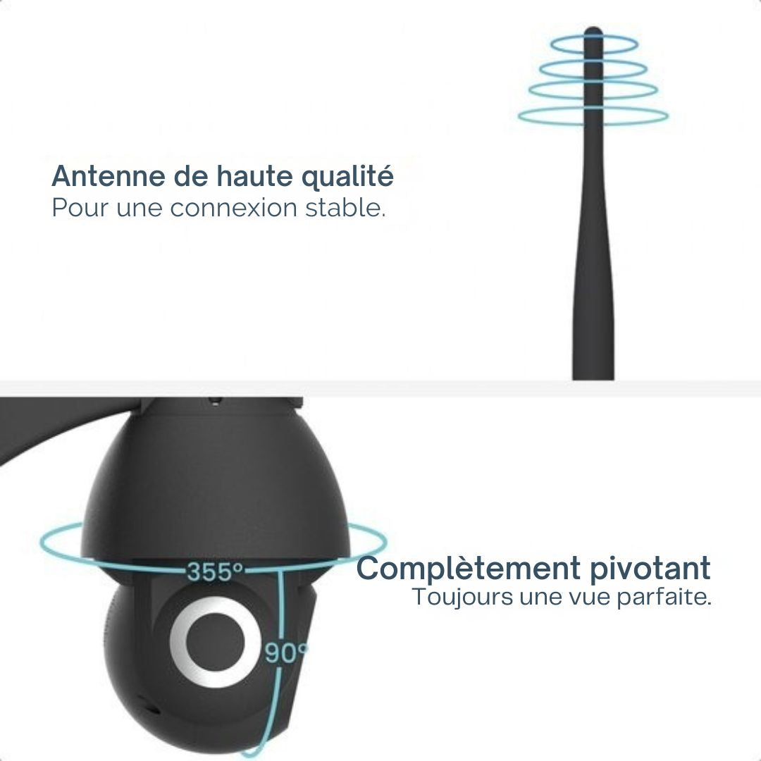 Caméra extérieure supérieure avec vision nocturne Gologi - sécurité - 3MP - Avec Wifi et App - Noir
