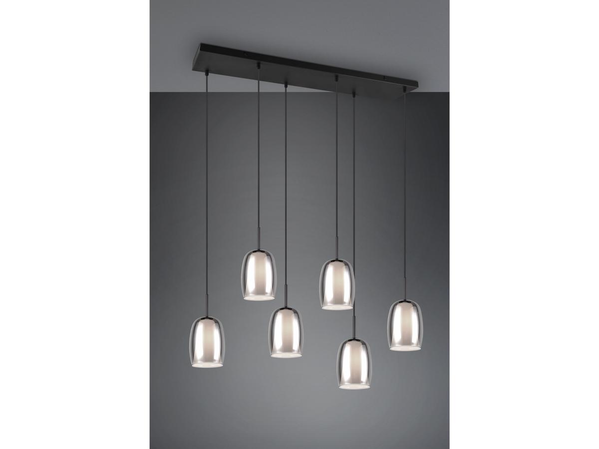 Suspension Trio Select Barret - 6 douilles E14 - Noir - 60 cm de diamètre