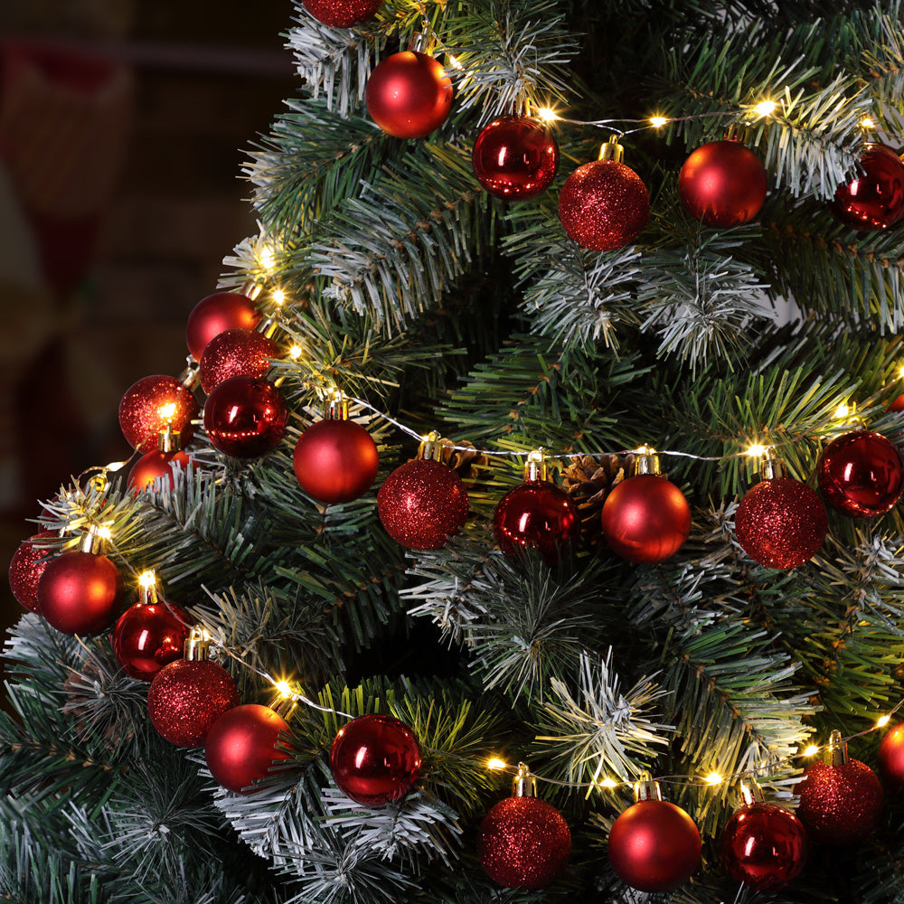 Boules de Noël Casaria 40 LED - Rouge - 2m