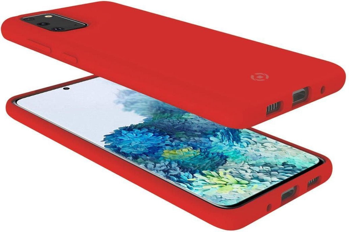 Etui Celly pour Samsung Galaxy S20 - Coque arrière en silicone - Rouge